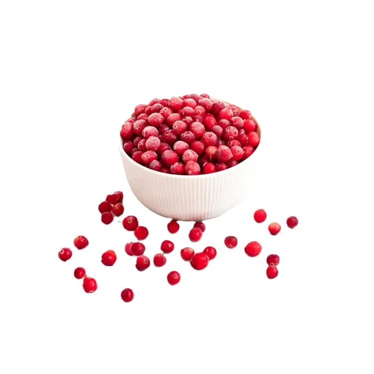 Premium Organic Frozen Lingonberries Bulk Supply Nutrient-Rich Bagas Selvagens para Receitas Saudáveis e Petiscos