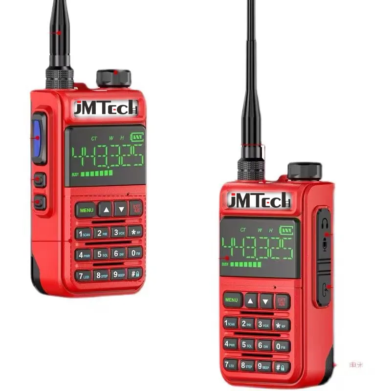 2023 JMTech Air band nuovo originale 999 canali Six band amater radio dual band Type C caricatore USB walkie talkie con 446mhz