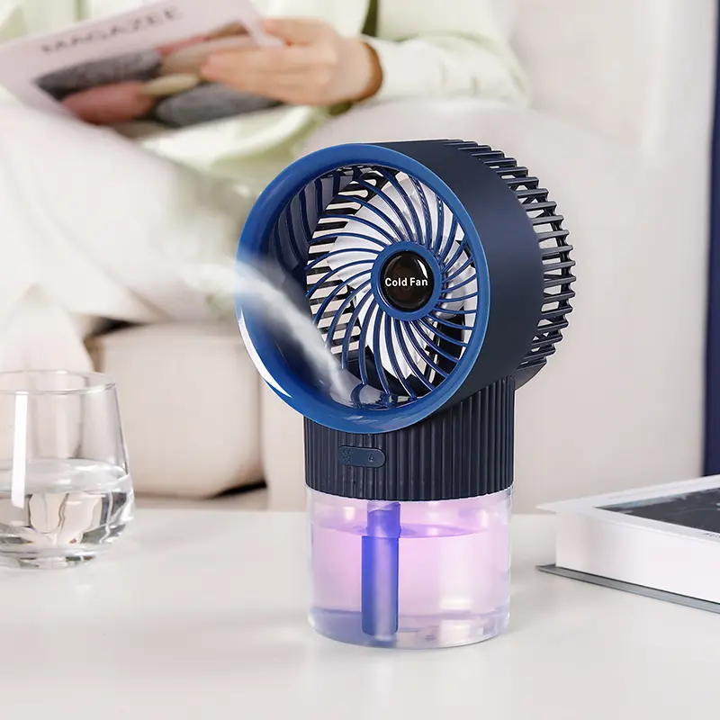 Nuovi Mini ventilatori portatili ricaricabili da tavolo Mini con umidificatore ventola di raffreddamento USB a batteria per l'home Office