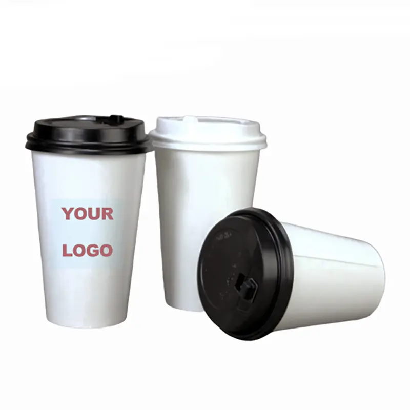 Tek kullanımlık plastik paket servisi olan konteyner, tek kullanımlık kağıt kahve fincanı kapaklı karıştırıcı ve kollu sıcak kahve-satın al,, P