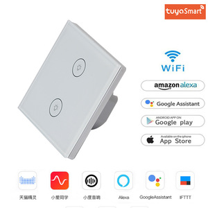 <strong>AU</strong> US 120mm*72mm 86mm 1 2 3 Gangs Smart Switch Glass Panel Touch Function Light Switch Curtain Switch Fan <strong>Remote</strong> WiFi - Product Image 3