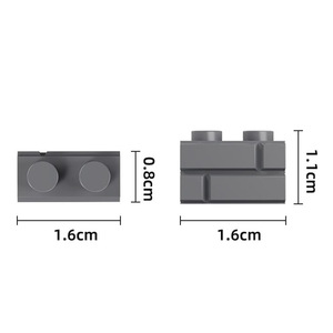 Bloques de construcción transfronterizos compatibles con el ladrillo de pared de celosía de plástico 1x2 - Product Image 6