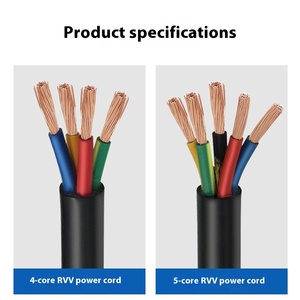 2 3 4 çekirdekli RVV kılıflı kablo 0.75-16mm bakır çekirdek PVC yalıtımlı telli elektrik telleri rulo halinde paketlenmiş - Product Image 2
