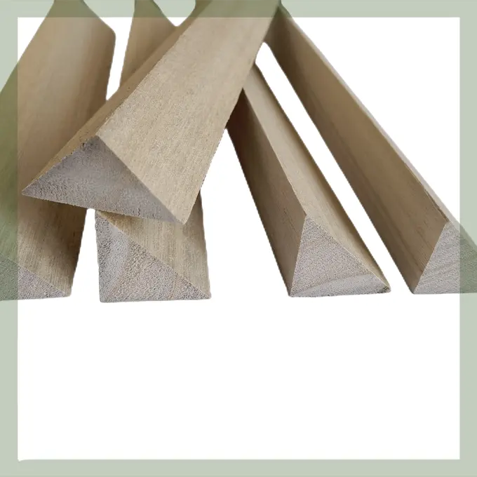 JLD solido legno paulownia smusso/triangolo strisce di legno per la costruzione cina