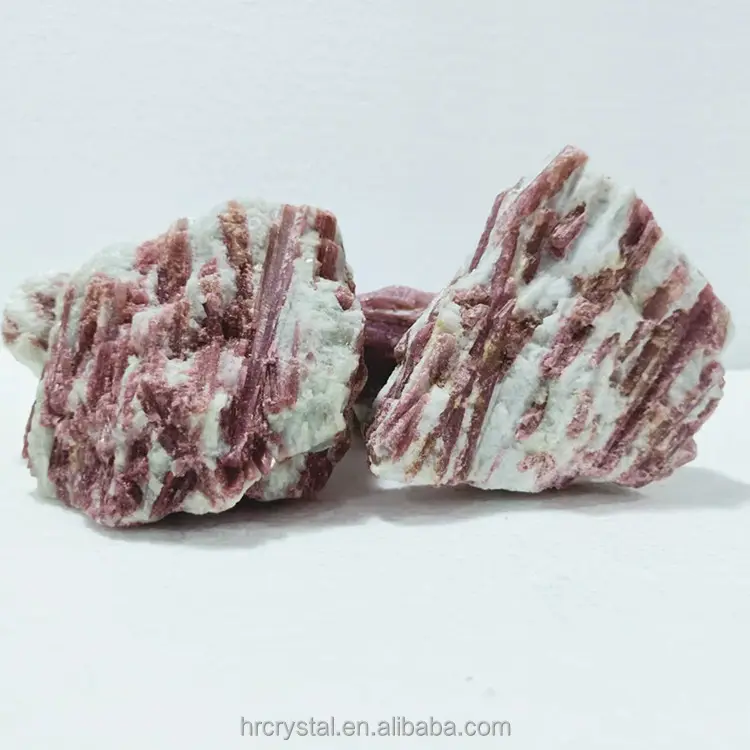 صخور أحجار كريمة طبيعية للشفاء تورمالين وردي خام كريستال للبيع