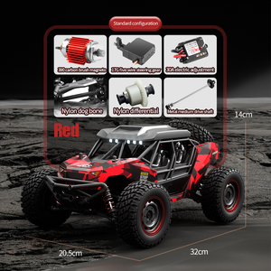 1/16フルスケールラジコンRCカー高速38km/h電気砂車5ワイヤー17gステアリングギアリモコン付き - Product Image 3