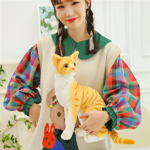 Sınır ötesi turuncu kedi doldurulmuş oyuncak sıcak patlama simülasyon film sahne Smokie kedi doğum günü hediyesi artefakt kedi peluş - Product Image 4