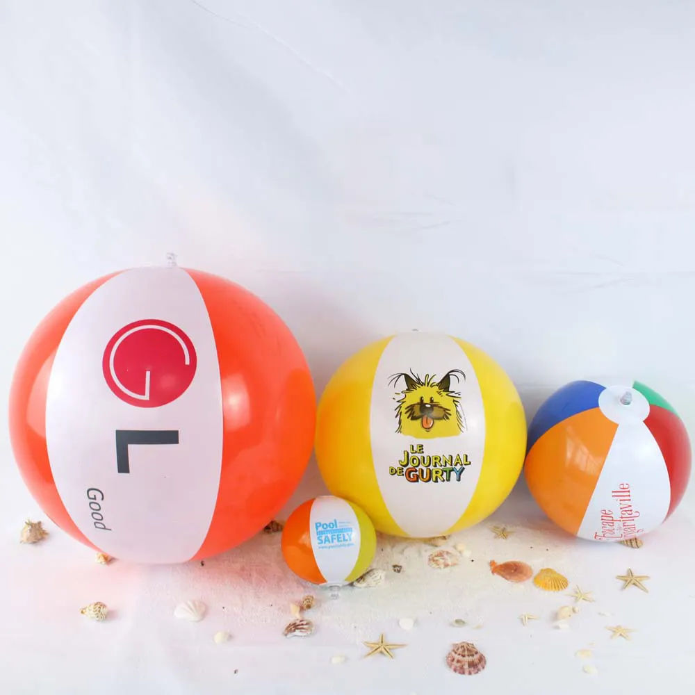 Ballon de plage gonflable en pvc avec logo, jouet publicitaire, promotion des fabricants