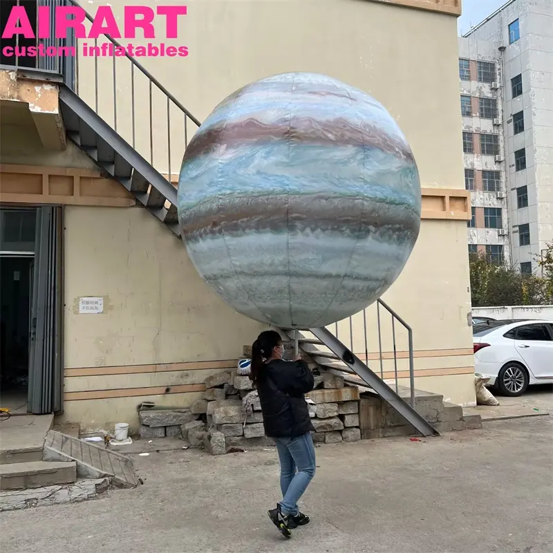 Puppenkostüm aufblasbare individualisierte aufblasbare Planeten gehende aufblasbare Jupiter-Ballpuppe für Straßenparade