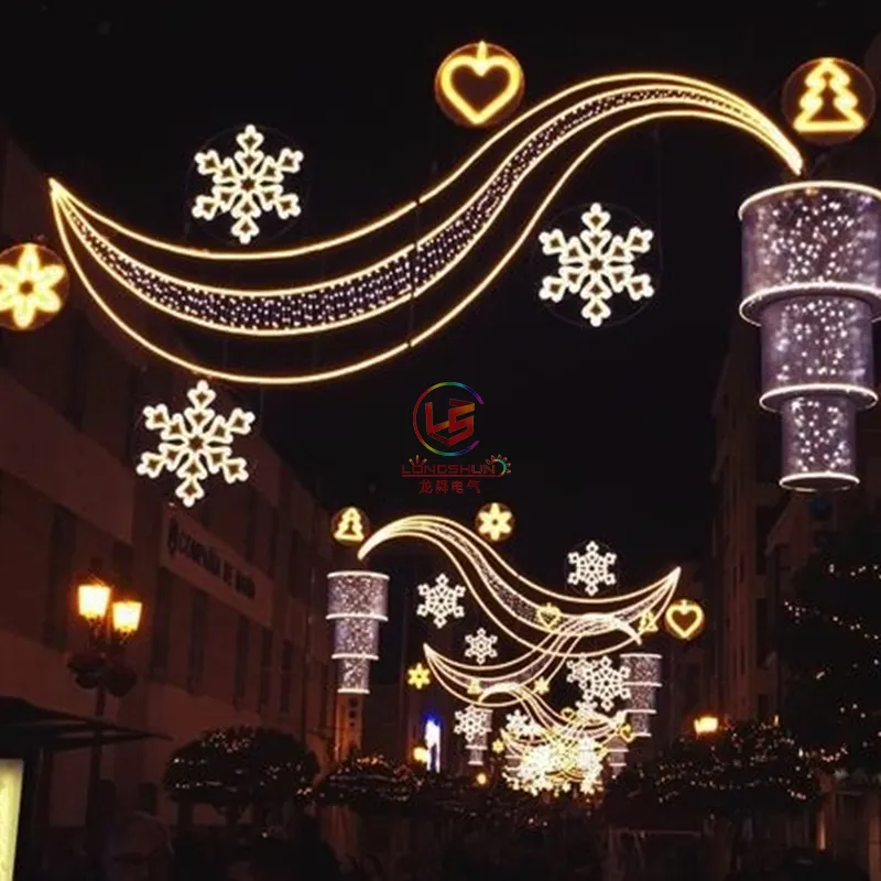 Уличное украшение на заказ, уличная светодиодная подсветка коммерческого класса, Рождественский узор, силуэт, 2D полюсный каркас, монтируемые мотивные огни