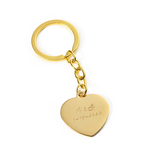 2023 Lovely New <strong>Keychain</strong> Small Heard Shape Gold Metal Key Chains No <strong>Minimum</strong> <strong>Custom</strong> Embossed Logo Keyring - Product Image 2