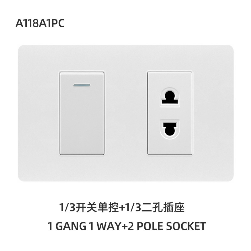 1/3 1 GANG 1 VOIE + 2 PRISES POLE
