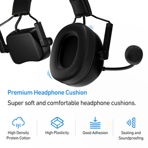 Sistema de comunicación de auriculares de intercomunicación inalámbricos dúplex completo para 8 personas, auriculares de un solo oído, alcance de hasta 1000 pies