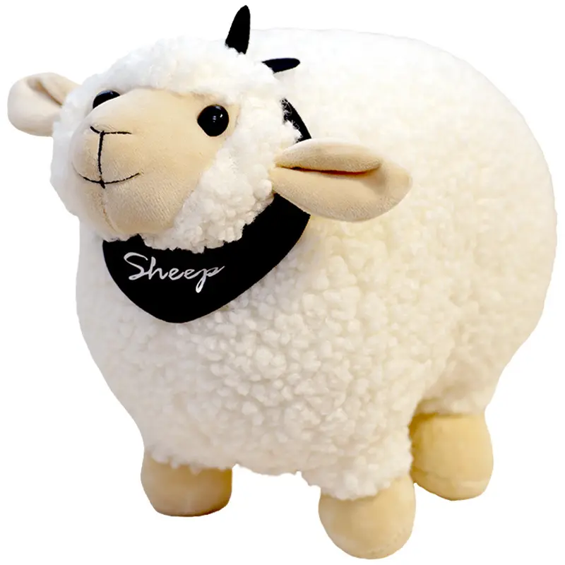 Hot Sales Chubby Robbie Sheep Kawaii Tie-dye Lamb Plush Toys Colorful Stuffed Animal Toys Chubby Fluffy Sheep Kawaii Baby Toys