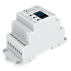 D4 4 Channel RDM <strong>DMX</strong> Decoder Din Rail RGB RGBW DMX512 <strong>Led</strong> Light <strong>Controller</strong> Digital Numeric <strong>Display</strong> - Product Image 1