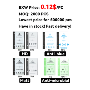 Miễn phí Mẫu 120mm * 180mm Điện thoại di động HD rõ ràng chống chói Matte Hydrogel phim không thấm nước chống dấu vân tay TPH bảo vệ phim - Product Image 2