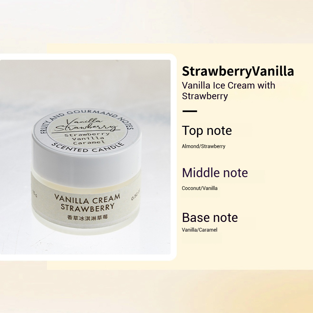 Glace vanille à la fraise