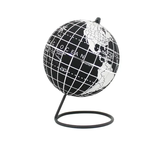 2024 hot selling Factory direct Black background silver chart longitude and latitude English cork globe for decoration