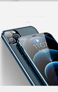 IPhone 15 16 için manyetik Metal cam iPhone için kılıf 12 Pro Max 11 kılıf kamera cam lüks mıknatıs 13 14 tam koruyucu kapak