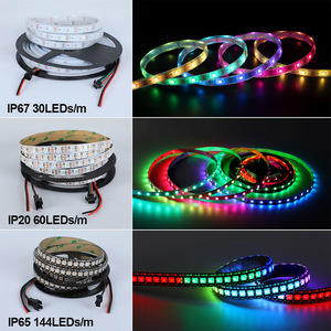 RGBIC LED WS2812b 5V adressierbar RGB WS2812b SMD Wasserdicht 30 60 Pixel WS2812B LED-Licht leiste