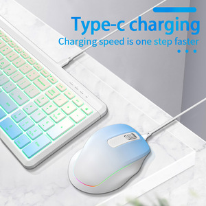 BT Wireless Backlit <strong>Keyboard</strong> for Windows M.ac OS Multi-Device Slim Rechargeable <strong>Keyboard</strong> and <strong>Mouse</strong> with Backlit - Product Image 4