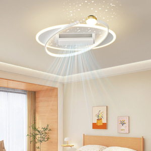 现代发光二极管吊扇智能无叶吊扇带灯家用风扇灯室内客厅遥控灯 - Product Image 4