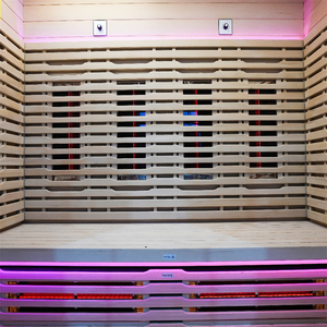 Fabrik preis Hemlock 4 Personen Infrarot Innen sauna benutzer definierte Villa Sauna raum mit Bedienfeld zu verkaufen