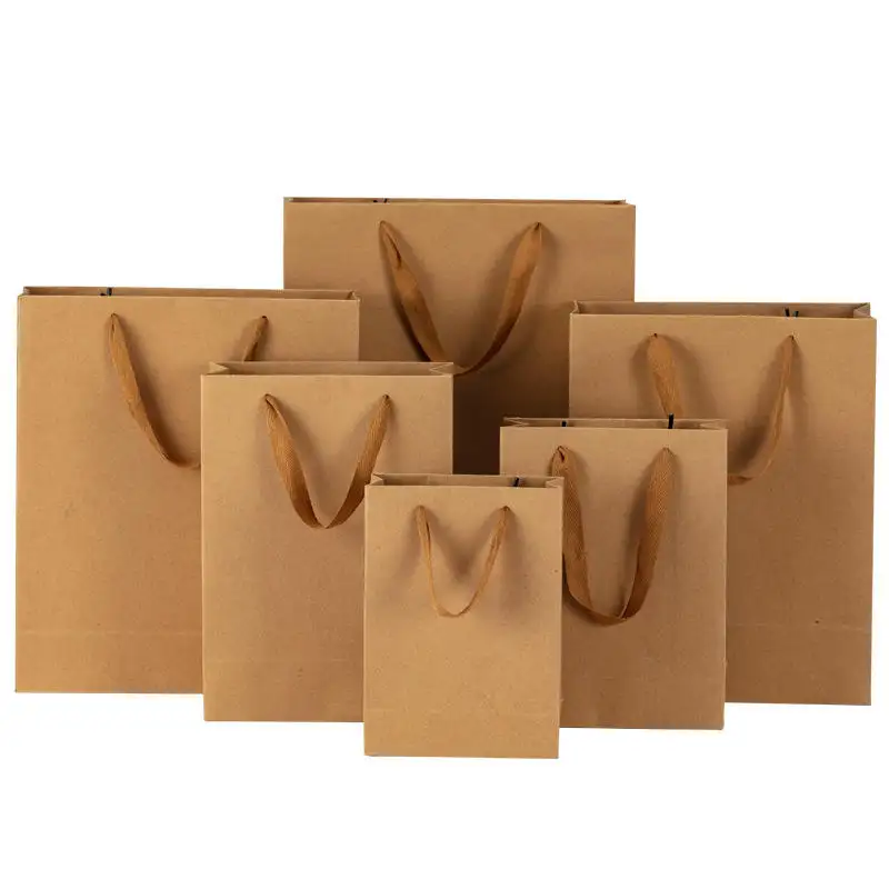 Bolsas Paper Shopping Gift Bags Wholesale Branded Luxury Design China De Papel Customized with Handles for Business Kraft Paper