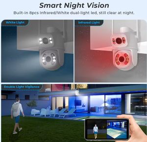 Regis 6MP Dual Lens Outdoor Wifi Network PTZ AI Human Detection Outdoor IP66 Waterproof Cctv IP Icsee <strong>Security</strong> <strong>Camera</strong> - Product Image 6