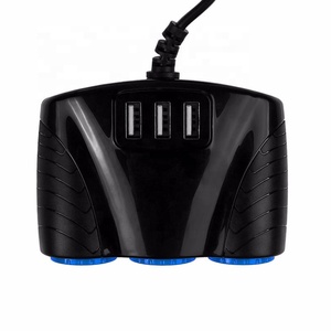 12V/24V 3路汽车插座汽车点烟器适配器打火机分路器打火机5V 3.1A输出电源3 USB充电器 - Product Image 2