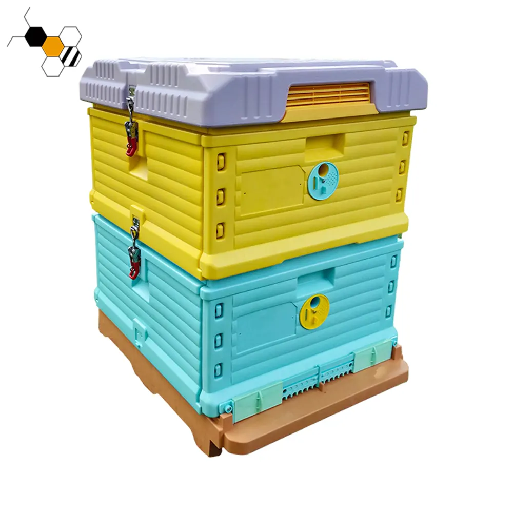 Colmena de abejas de plástico HDPE de grado alimenticio, colmena de abejas de plástico langstroth