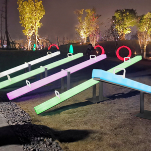 Adult and Kid Light up Teeter Totter Plastic 16 Colors Change Rechargeable Luminous Square <strong>Led</strong> Seesaw for Playgrounds Light Show - Product Image 6