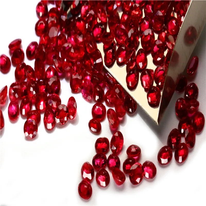 Wholesale price natural loose gemstone luxury jewelry rings necklace earring making stones good quality clean color ruby
