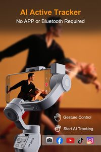 Chovm Gimbal <span class=keywords><strong>FUNSNAP</strong></span> C05 kiti Gimbal sabitleyici Smartphone için Gimbal 3-Axis manyetik dolgu ışığı ile/AI izleme sensörü