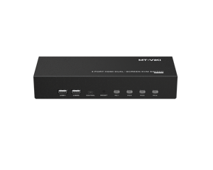 HDMI <strong>KVM</strong> <strong>Switch</strong> <strong>4</strong> Port Dual Monitor 4K@60Hz, MT-VIKI HDMI <strong>KVM</strong> Switcher 2 Monitors <strong>4</strong> Computers