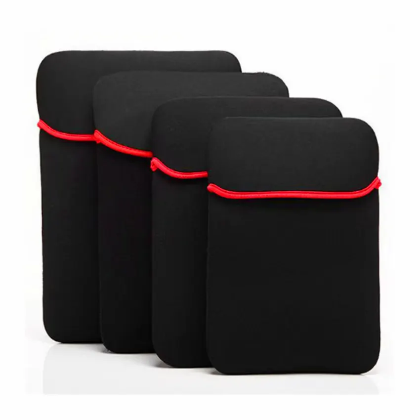 Bolsa de neopreno ajustada personalizada para ordenador portátil, bolsa impermeable a la moda para portátil, a prueba de agua, color negro