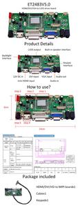 工厂设计控制器板DVI VGA to LVDS lcd驱动板垂直至水平屏幕lcd用于显示器