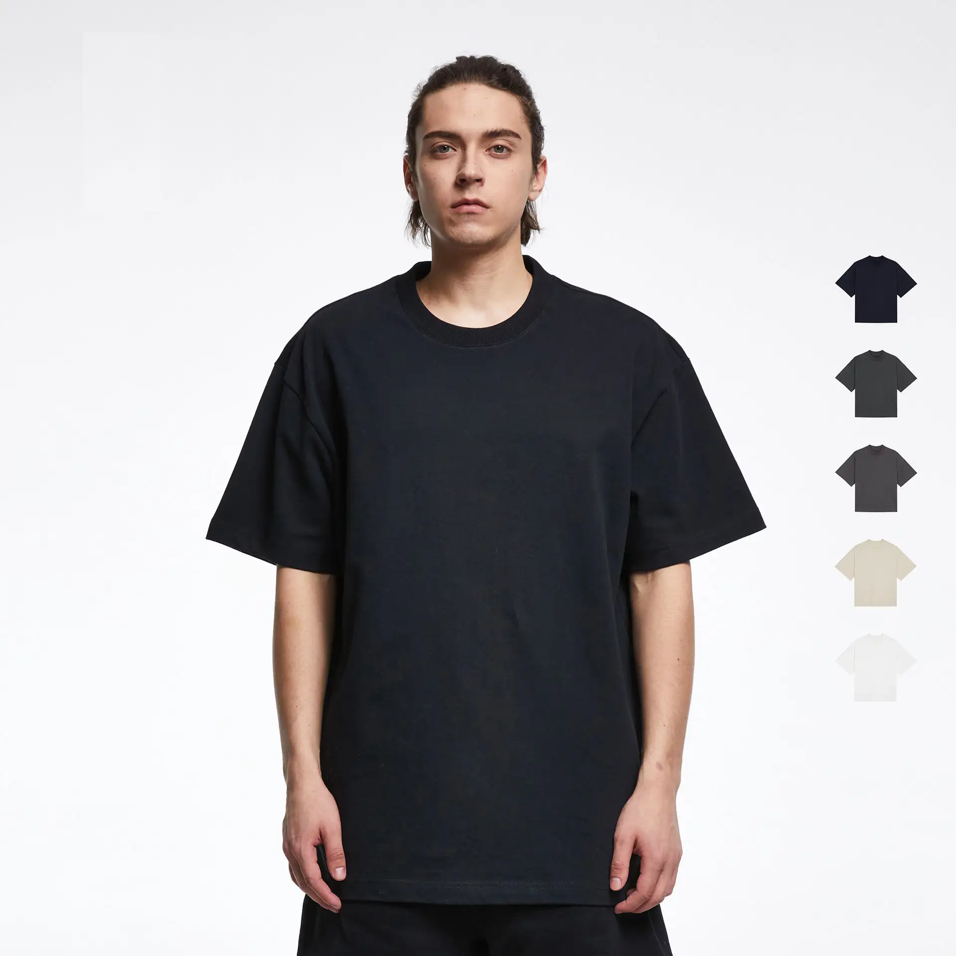 300GSM Schwergewicht Kurzarm T-Shirt hochwertige benutzer definierte Baumwolle Herren Overs ize schlichte T-Shirts