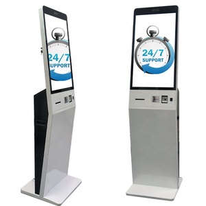 32 ''Thiết kế mỏng kiosk với nhận dạng khuôn mặt máy ảnh máy in nhiệt QRcode Scanner Ngân Hàng Đầu đọc thẻ & đầu đọc dấu vân tay - Product Image 5