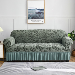 Cubierta Del sofa de la Sala de Estar penutup cho sofa slipcovers sóng biển và fanshaped Mô hình đàn hồi sofa bìa với váy - Product Image 2