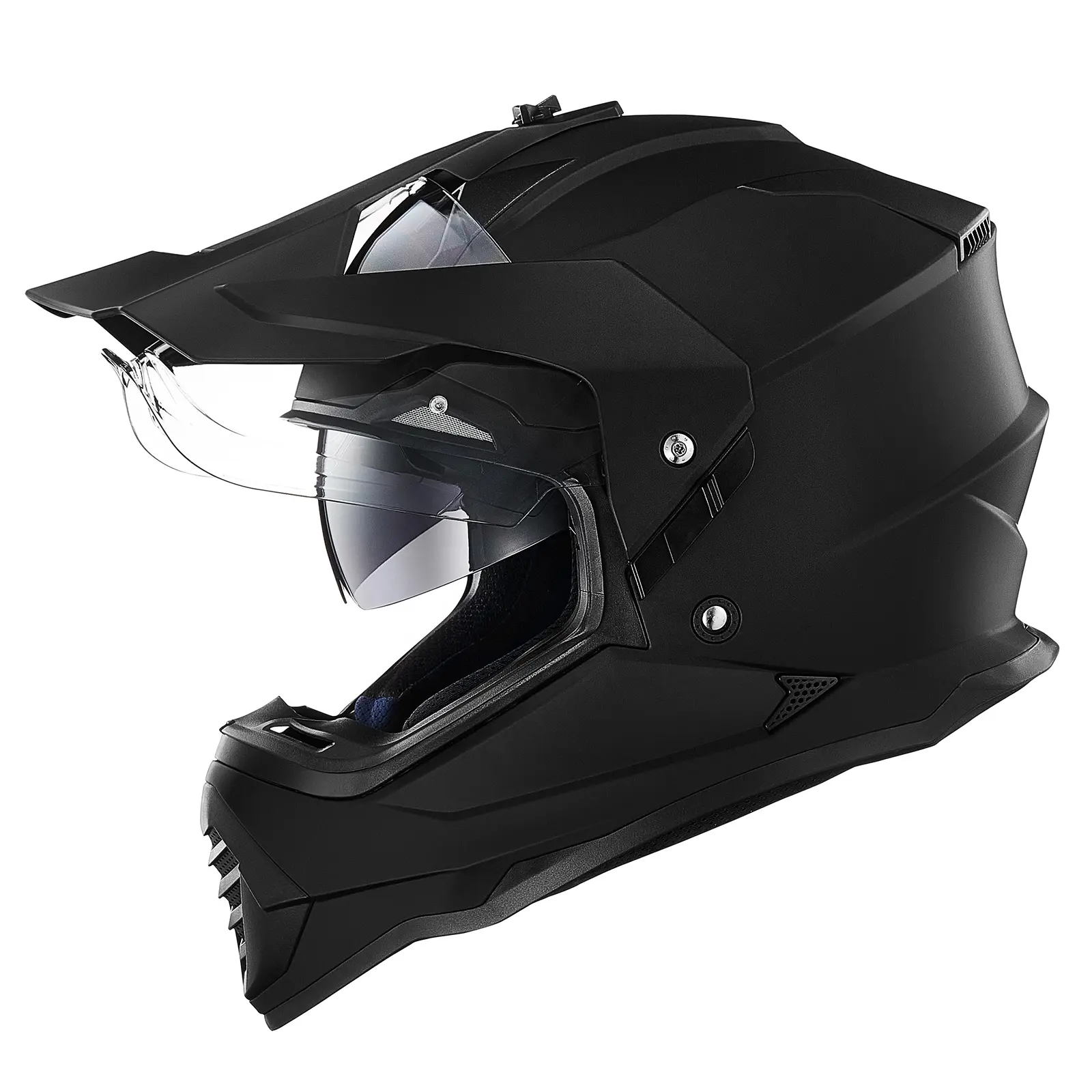ピンロック互換サンバイザースノーモービルカスコモデルWS902を備えたILMデュアルスポーツアドベンチャーモーターサイクルヘルメット