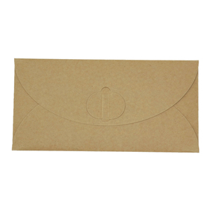 Kunden spezifischer Mini-Kraftpapier-Brieftaschen umschlag mit herzförmigem Verschluss für Geschenk verpackungen