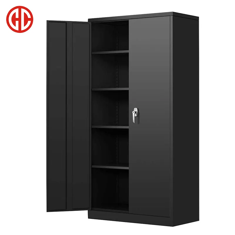 Archivadores Office Metal Storage File Armário com fechadura 2 Portas armário de aço Armários e Prateleiras lemari besi archiva