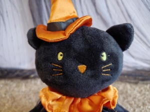 36cm Factory Handmade <strong>Pretty</strong> Halloween Cat Witch <strong>Plush</strong> Doll Toy Super Soft <strong>Plush</strong> Stuffed Soft Girl Doll - Black Outfit