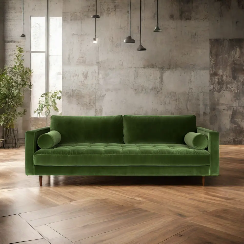 2024 Фошань Новый скандинавский роскошный Трехместный угловой оливково-зеленый диван для гостиной хороший набор мебели интернет знаменитости любимый