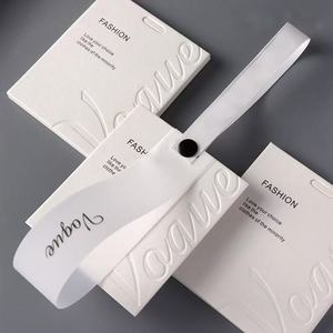 Diseño especial logotipo en relieve personalizado etiqueta colgante papel texturizado etiqueta oscilante con cuerda de algodón - Product Image 2