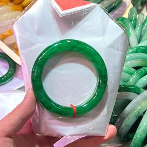 צמידי ירקן ירוק כהה צמידי ירקן עגול jadeite צמיד מיאנמאר אמיתי עם תעודת צמידי ירקן
