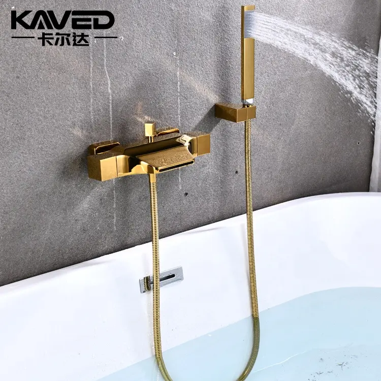 KAVED Torneira Para Banheira Rainfall Shower System Faucet Bathtub Gold Shower Faucet