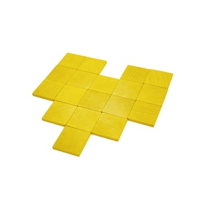 30X30X3.5 Mm ว่างเปล่า,สีเหลืองบล็อกอาคารไม้ชิ้นเกมกระดานของเล่น; ปรับแต่งของเล่นไม้ - Product Image 5