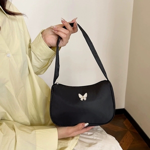 Wholesale 2025 New Model Women's Minimally Designed Armpit Bag Solid Color Versatile Shoulder/Casual Zipper Rhinestone